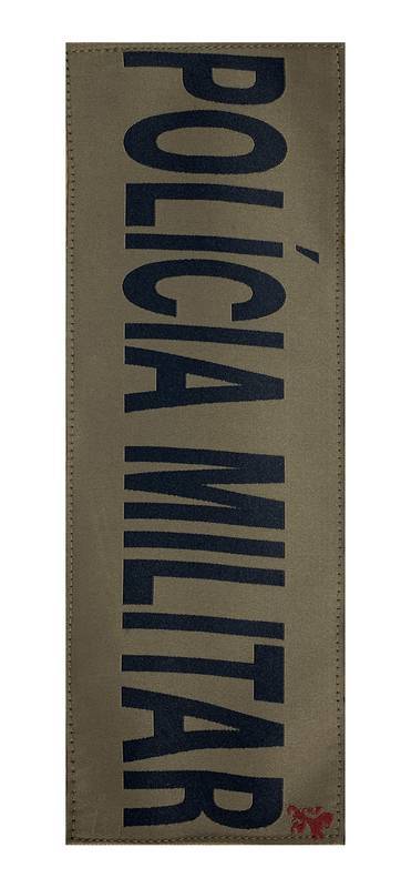 Identificação POLICIA MILITAR 26,8cm X 9,8cm Coyote