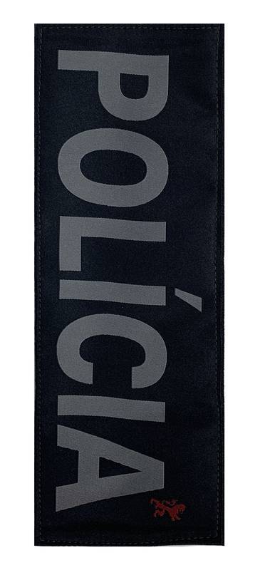 Identificação POLÍCIA 26,8cm X 9,8cm Preto