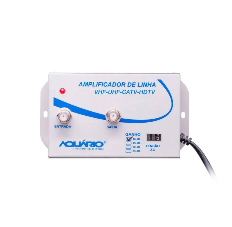 AMPLIFICADOR DE LINHA DE TV 20DB DE GANHO