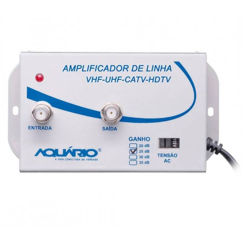 AMPLIFICADOR DE LINHA DE TV 25DB DE GANHO