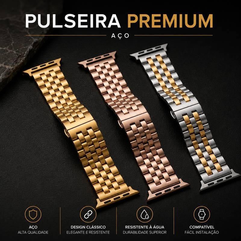 Pulseira de aço 5 elos