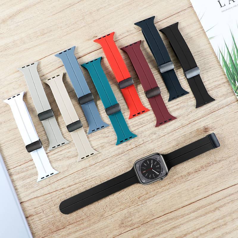 Pulseira Silicone Magnético dobrável 38mm/41mm/42mm/49mm