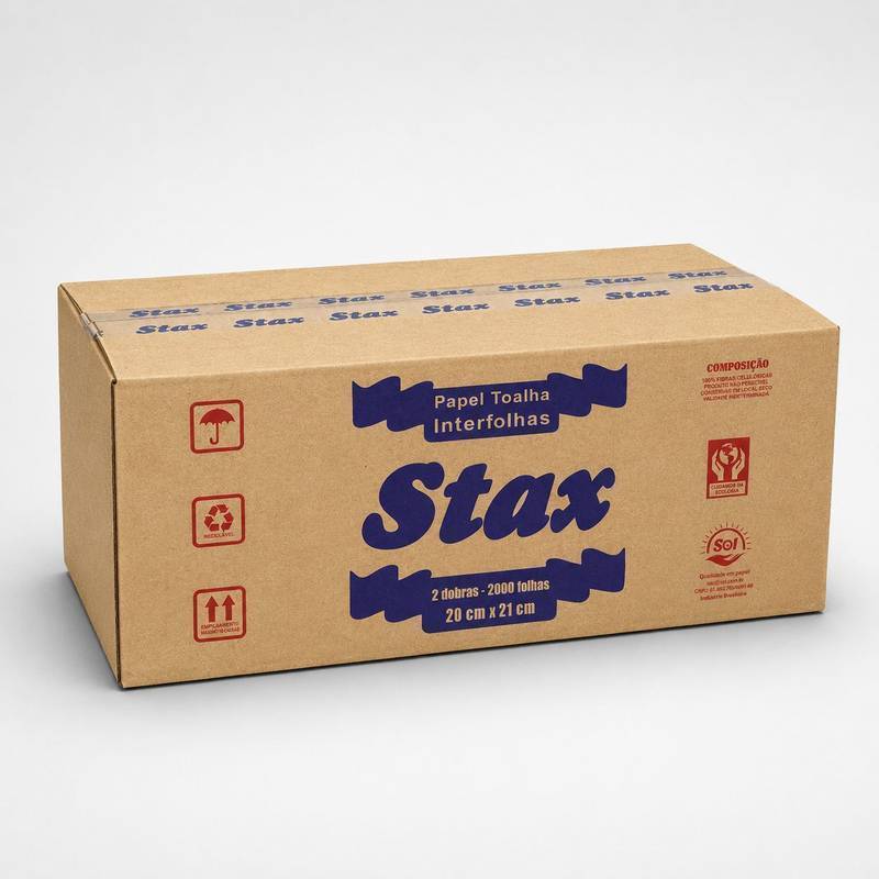 Interfolha 100% Celulose Stax – Caixa – código 71220A